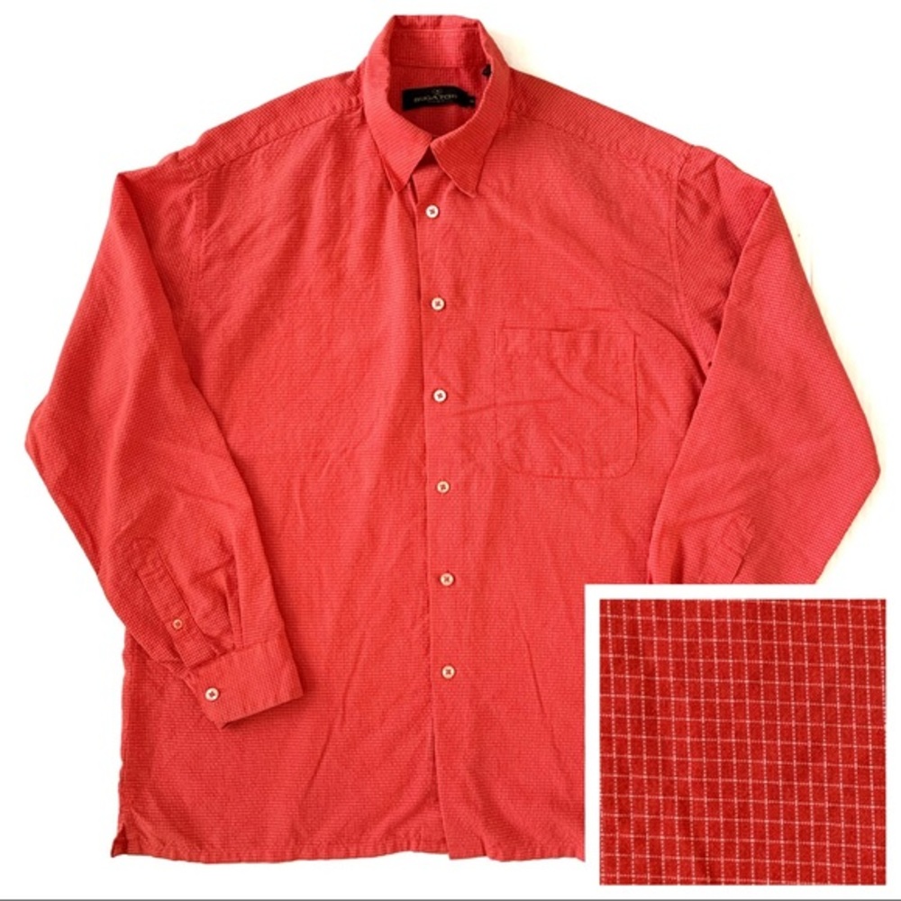 BUGATCHI UOMO Men’s Long Sleeve Button Up Shirt